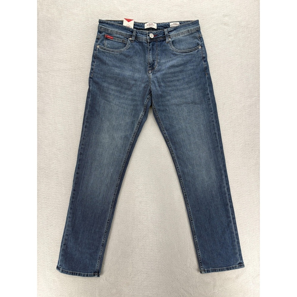 Lee Cooper Arthur Jeans Mens 34x32 Blue Straight Leg British Denim Stretch NWT